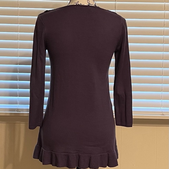 NWT Cashmere & silk Avec sweater. Very soft XS Violet Blue & Black. - Picture 3 of 5